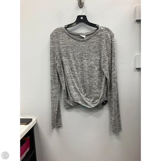 Top Long Sleeve By Abound In Grey, Size: L