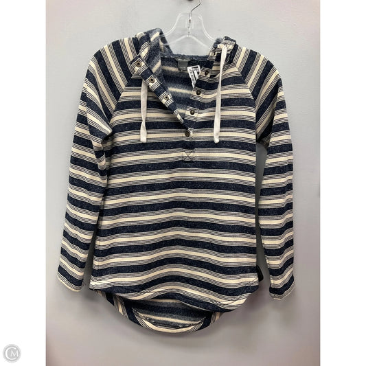 Sweatshirt Hoodie By Eddie Bauer In Striped Pattern, Size: Xs