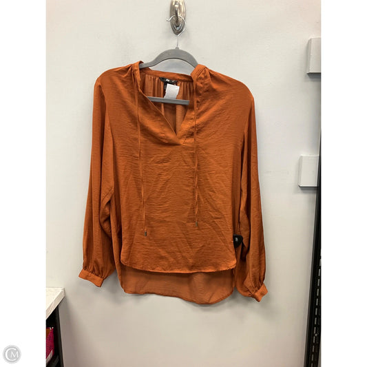 Top Long Sleeve By H&m In Orange, Size: 2