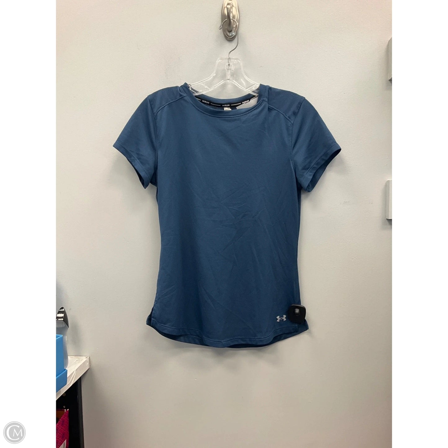 Athletic Top Short Sleeve By Under Armour In Blue, Size: Xs