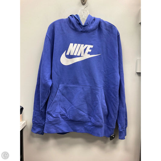 Sweatshirt Hoodie By Nike In Blue, Size: Xl