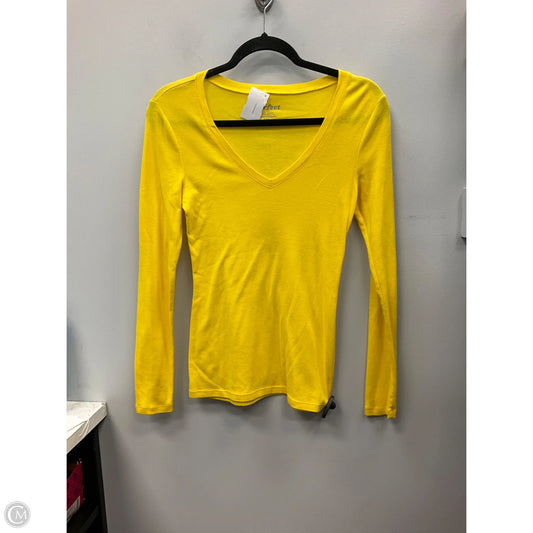 Top Long Sleeve Basic By Old Navy In Yellow, Size: S