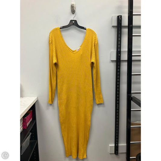 Dress Sweater By Clothes Mentor In Yellow, Size: 3x