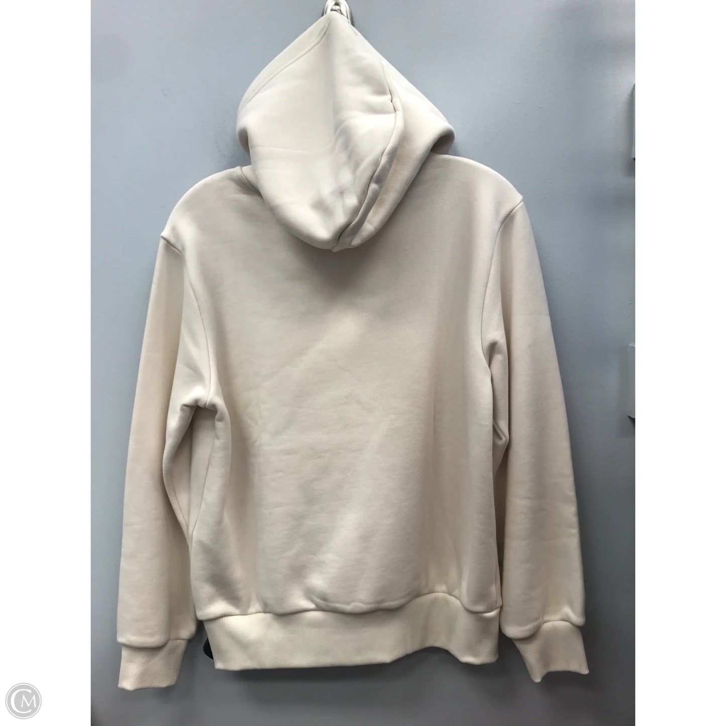 Sweatshirt Hoodie By Lacoste In Cream, Size: S