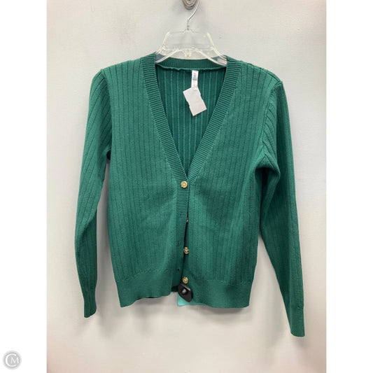 Sweater Cardigan By Clothes Mentor In Green, Size: M