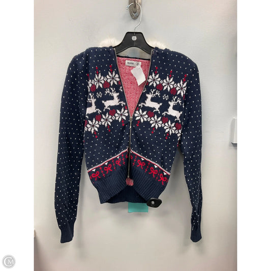 Jacket Faux Fur & Sherpa By Hollister In Blue, Size: Xxs
