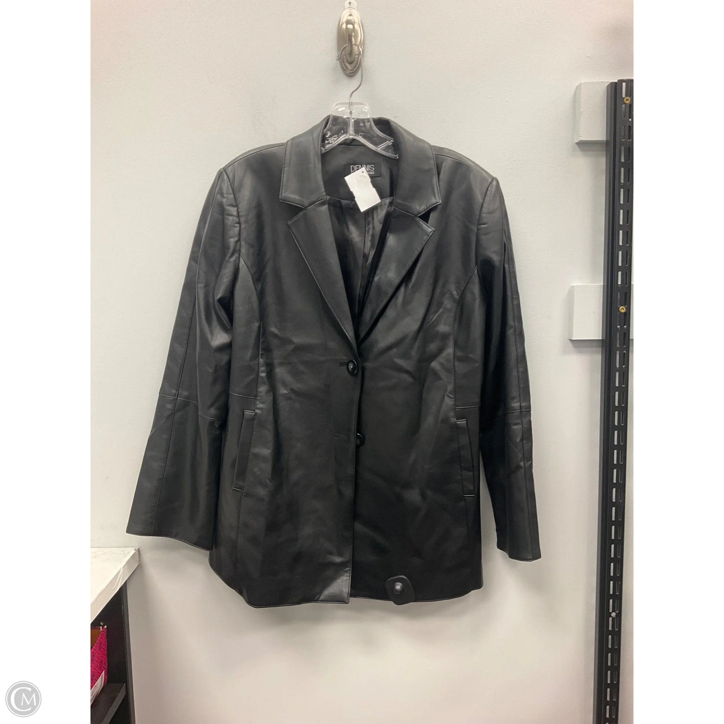 Jacket Moto By Dennis Basso Qvc In Black, Size: Xs