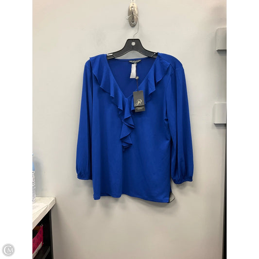Top Long Sleeve By Adrianna Papell In Blue, Size: M