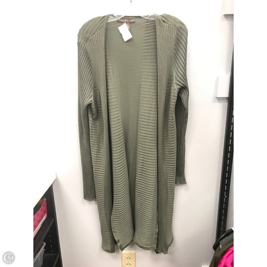 Sweater Cardigan By Clothes Mentor In Green, Size: L