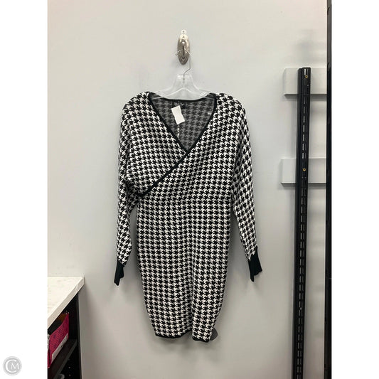 Dress Sweater By Jolie & Joy In Black & White, Size: L