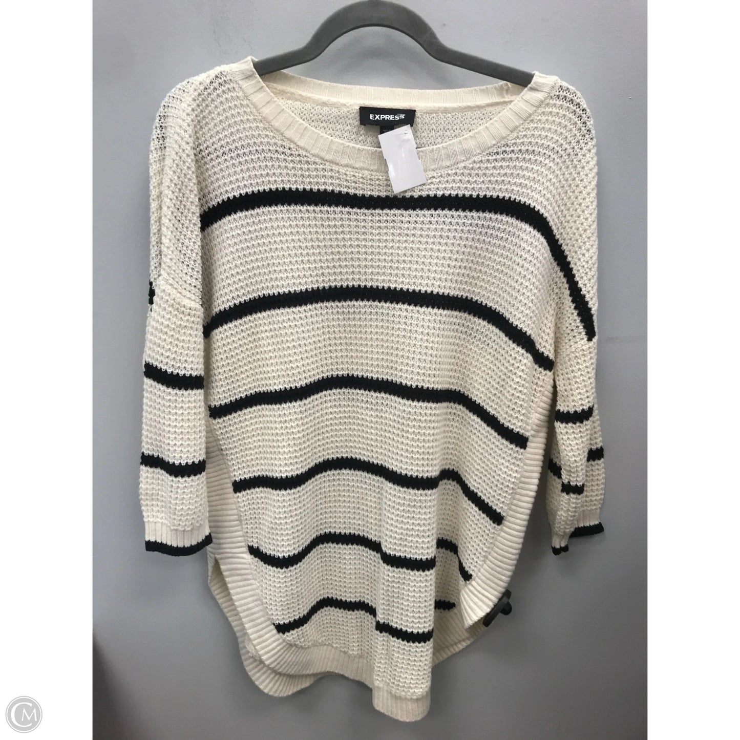 Sweater By Express In Black & Cream, Size: S