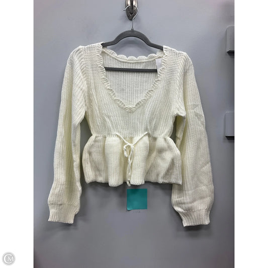 Sweater By Clothes Mentor In Cream, Size: S