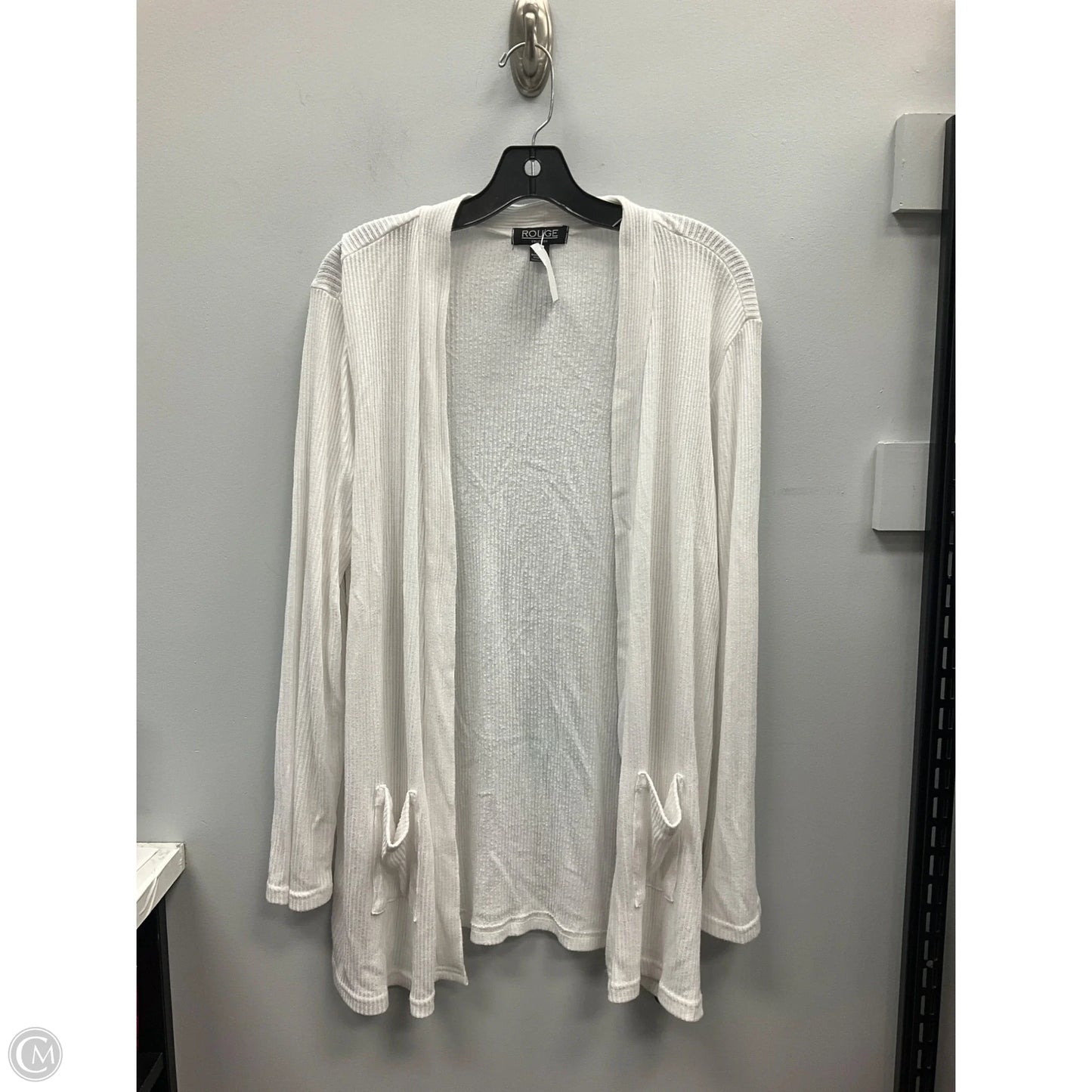 Cardigan By Rouge In White, Size: 1x