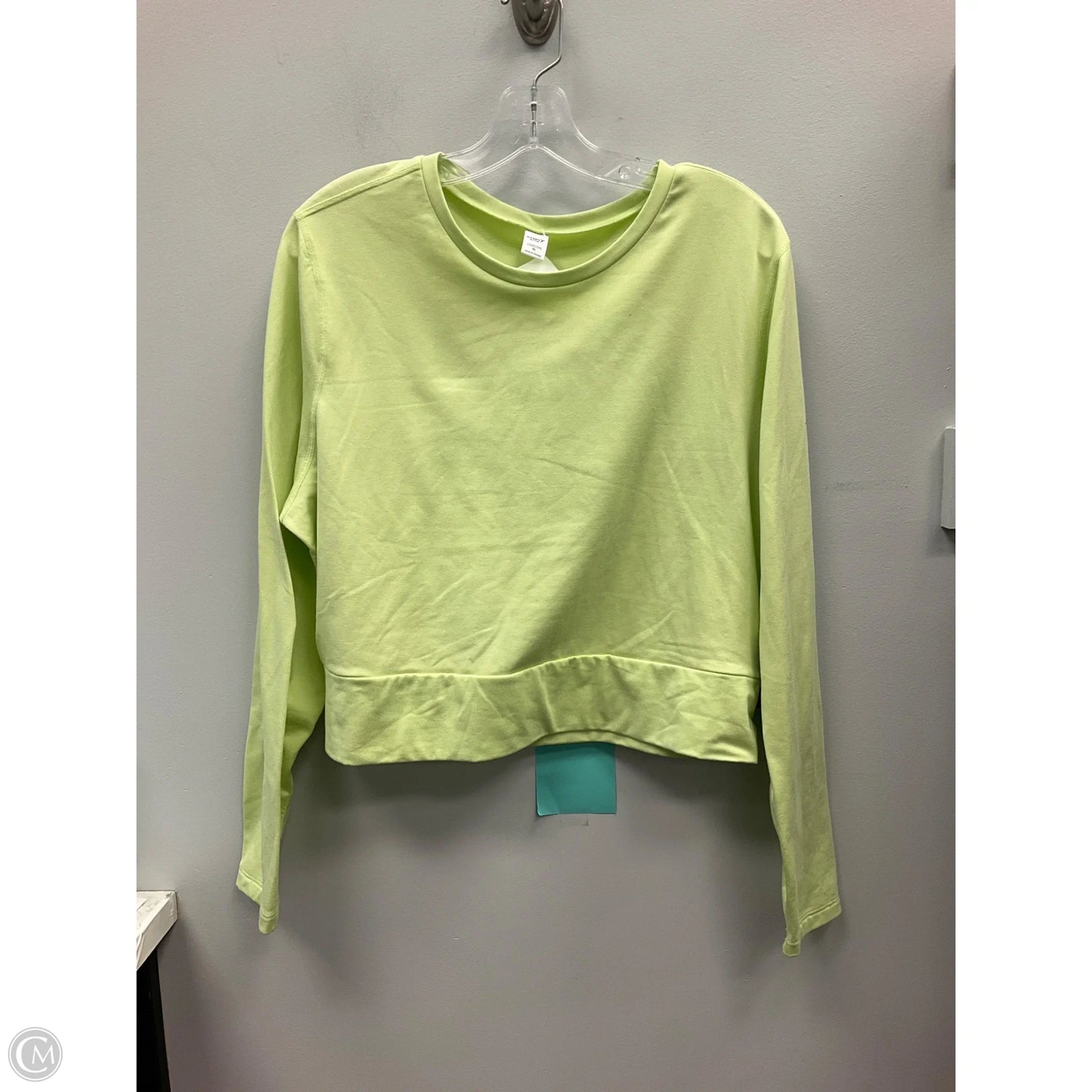 Athletic Top Long Sleeve Crewneck By Old Navy In Green, Size: Xl