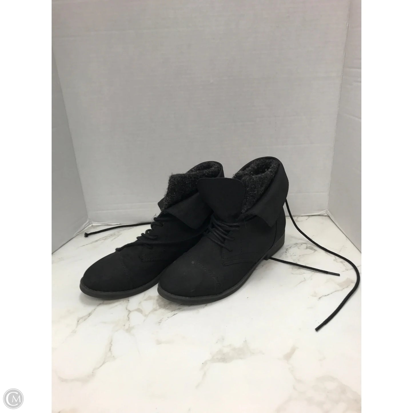 Boots Ankle Flats By Madden Girl In Black, Size: 7