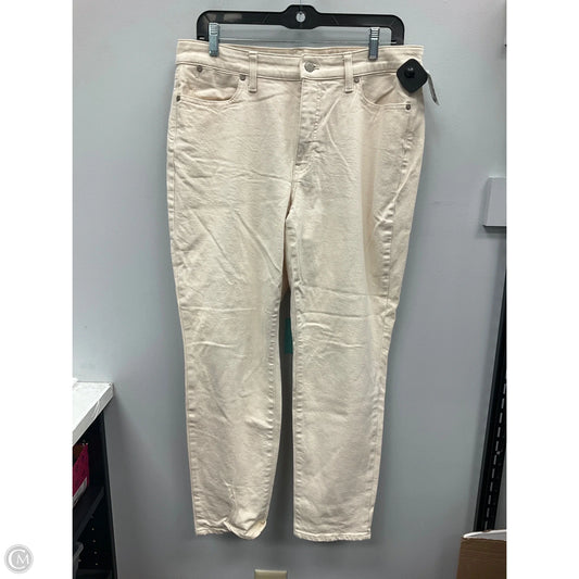 Jeans Skinny By Talbots In Cream, Size: 12p