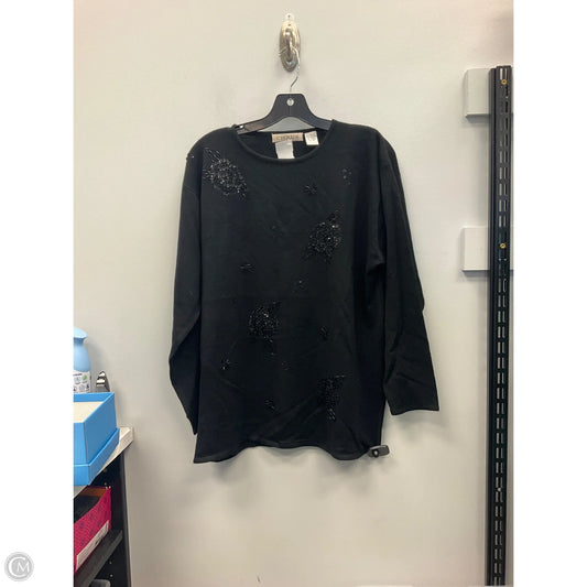 Sweater By Chaus In Black, Size: L
