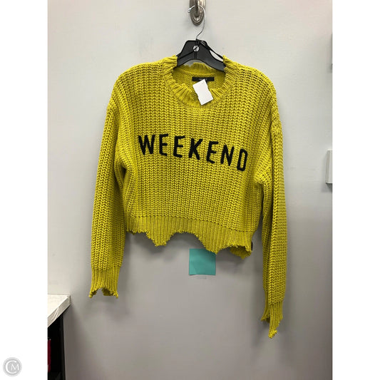 Sweater By Forever 21 In Yellow, Size: S