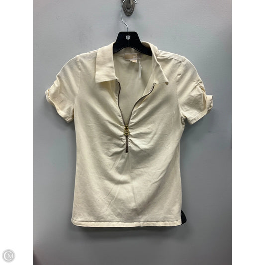 Top Short Sleeve By Michael By Michael Kors In Cream, Size: M