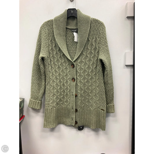 Sweater Cardigan By Eddie Bauer In Green, Size: M