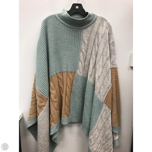 Poncho By Vici In Blue & Brown, Size: Osfm