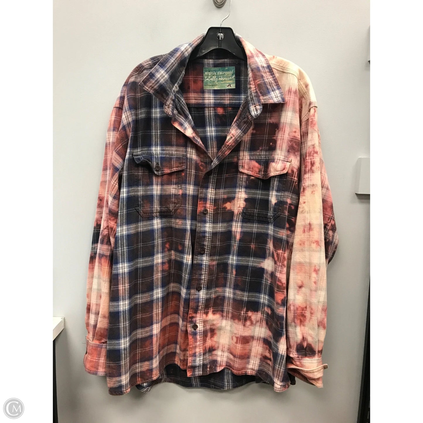 Top Long Sleeve By Clothes Mentor In Plaid Pattern, Size: 2x