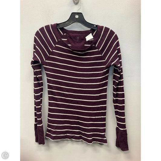 Top Long Sleeve By Gap In Striped Pattern, Size: M