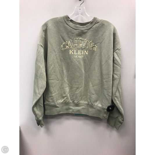 Sweatshirt Crewneck By Calvin Klein In Green, Size: Xs