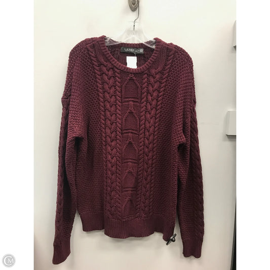 Sweater By Lauren By Ralph Lauren In Maroon, Size: M