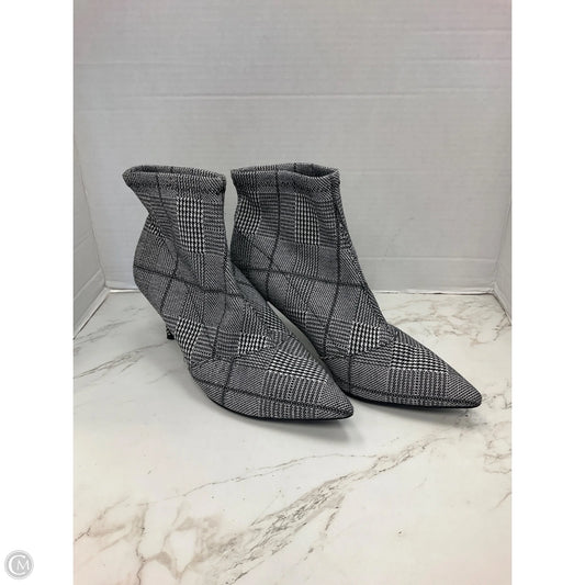 Boots Ankle Heels By Charles By Charles David In Black & Grey, Size: 8.5