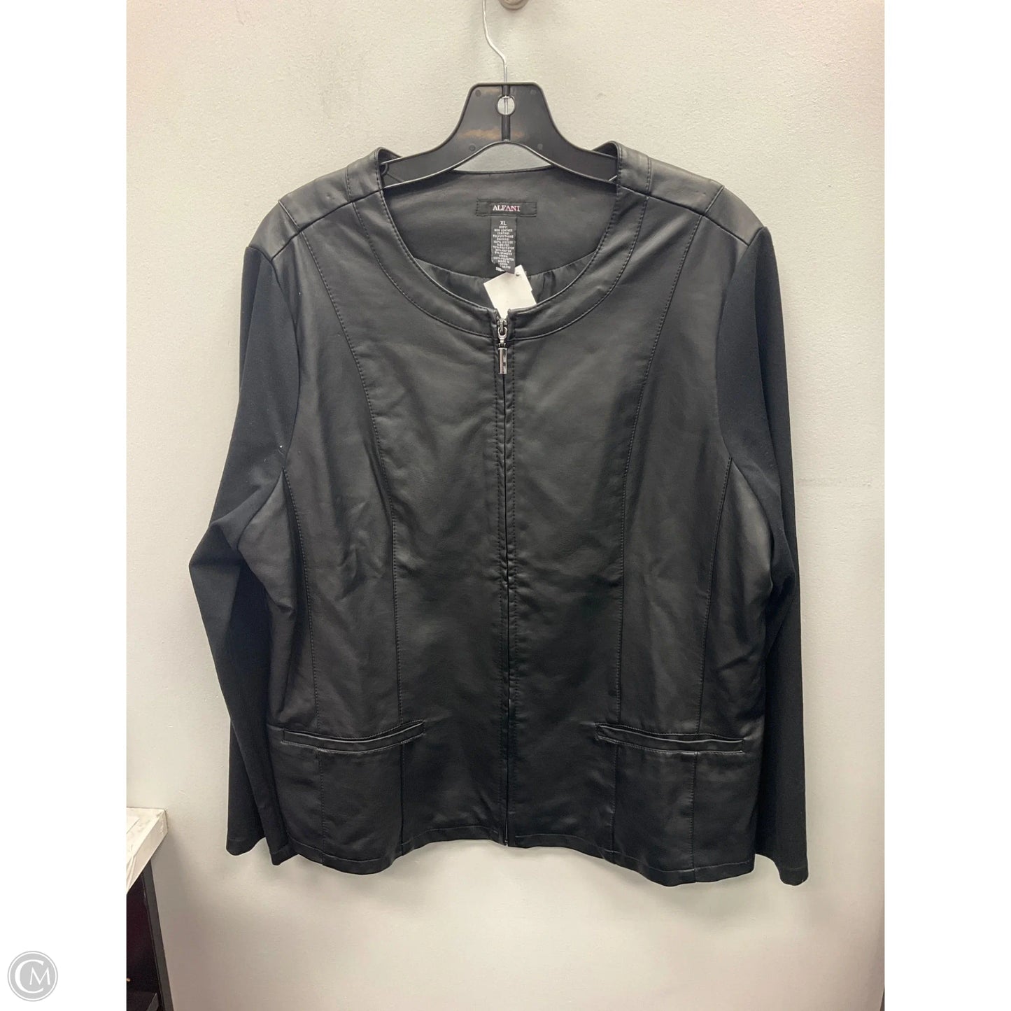 Jacket Moto By Alfani In Black, Size: Xl