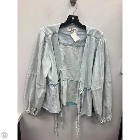 Top Long Sleeve By Velvet Heart In Blue Denim, Size: L