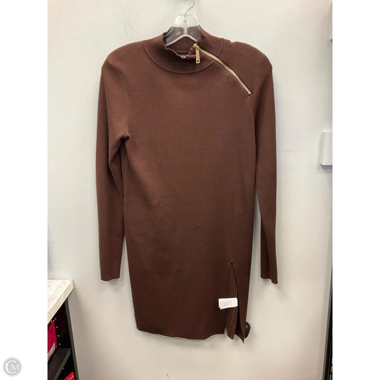 Dress Sweater By Cable And Gauge In Brown, Size: S