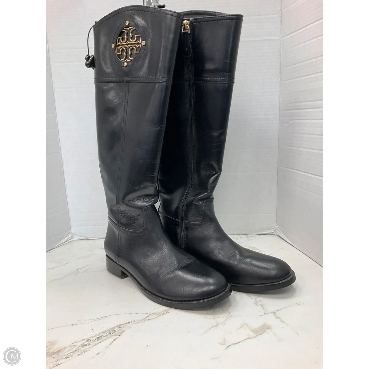 Boots Designer By Tory Burch In Black, Size: 7