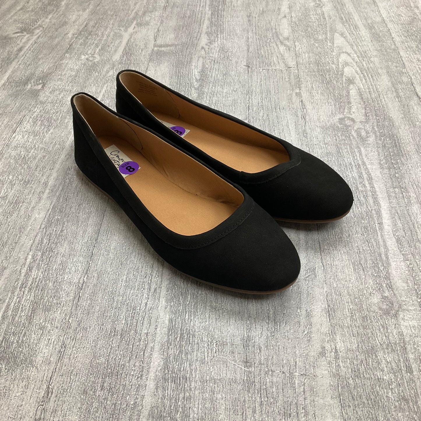 Shoes Flats By Crown Vintage In Black, Size: 8