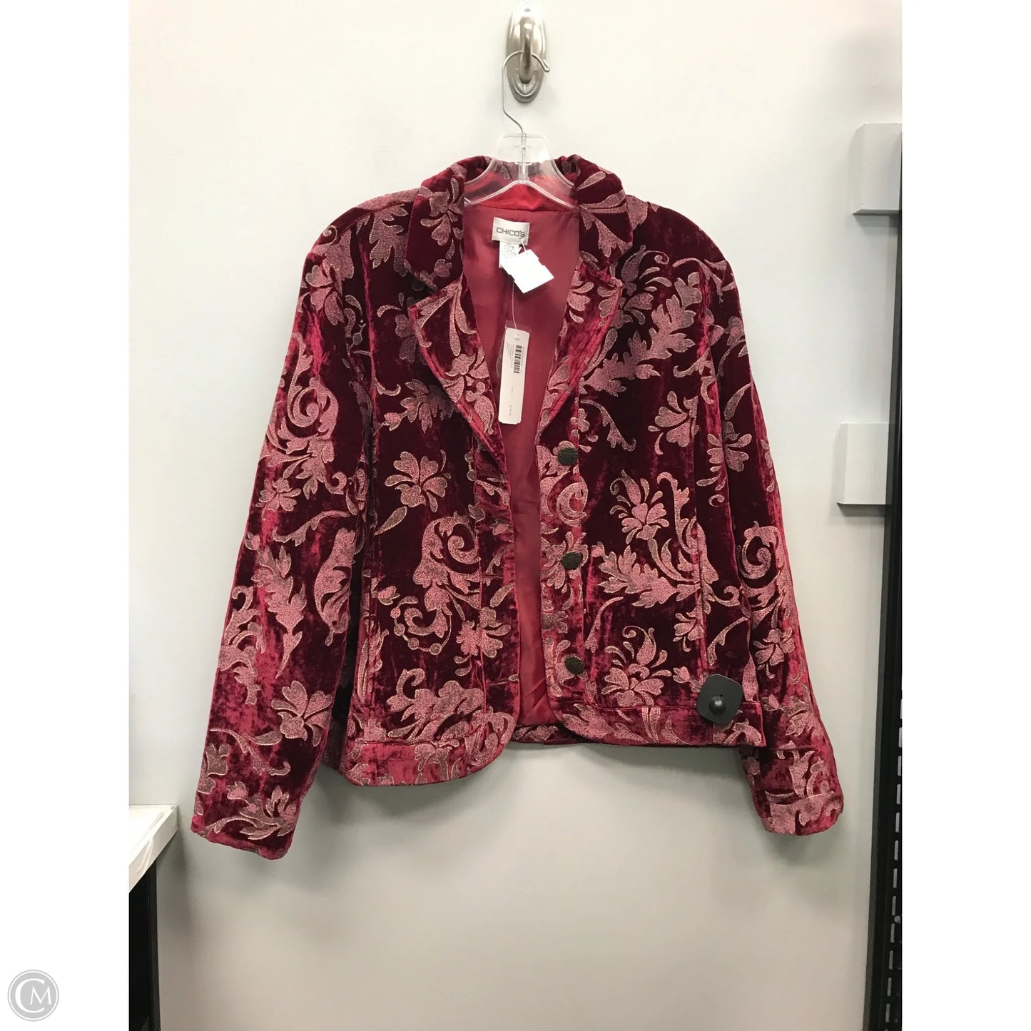 Blazer By Chicos In Red, Size: 2