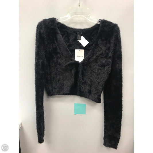 Sweater Cardigan By Forever 21 In Black, Size: L