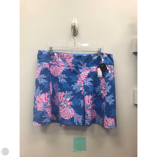 Skort Designer By Lilly Pulitzer In Blue & Pink, Size: 16