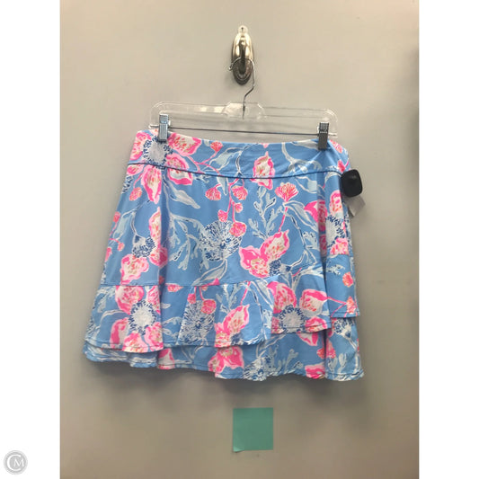 Skort Designer By Lilly Pulitzer In Blue & Pink, Size: Xl