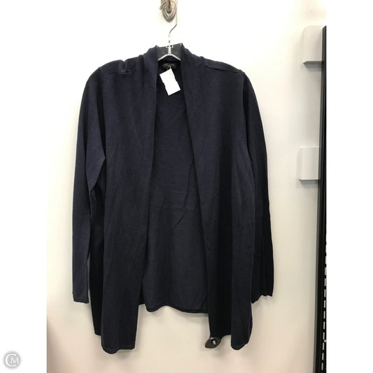 Sweater Cardigan By Talbots In Navy, Size: 1x