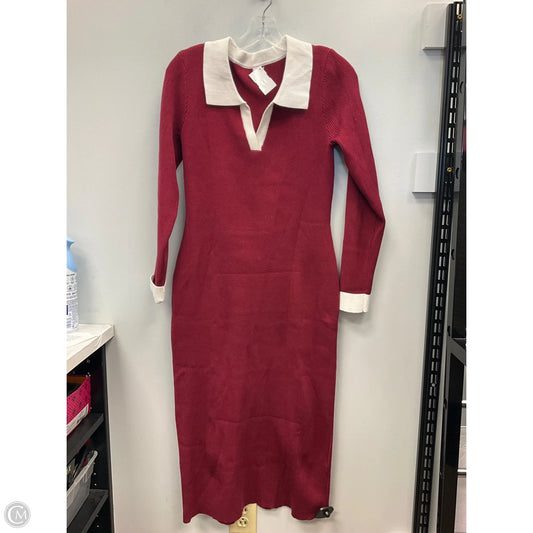 Dress Sweater By Clothes Mentor In Red & White, Size: Xl