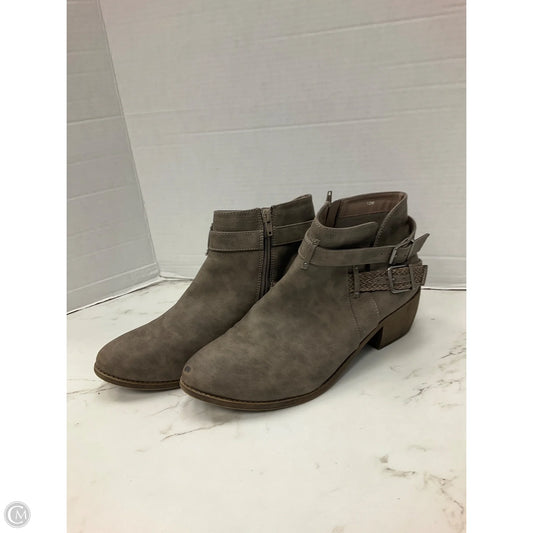 Boots Ankle Heels By Mollyr In Taupe, Size: 12