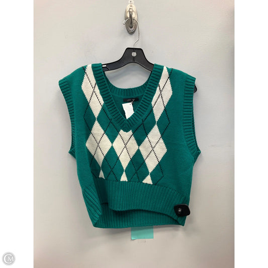 Vest Sweater By Love Tree In Green, Size: M