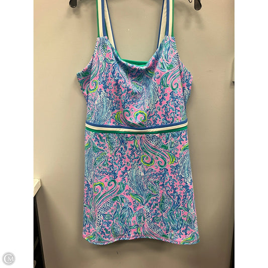 Dress Designer By Lilly Pulitzer In Blue & Pink, Size: Xl