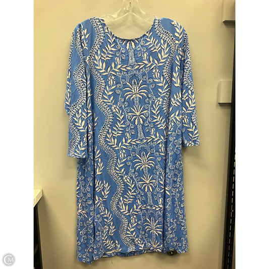 Dress Designer By Lilly Pulitzer In Blue & White, Size: Xl