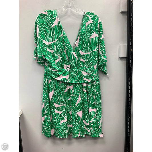 Dress Designer By Lilly Pulitzer In Green & Pink, Size: Xxl