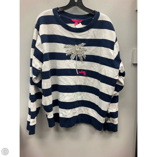 Sweatshirt Designer By Lilly Pulitzer In Striped Pattern, Size: Xl