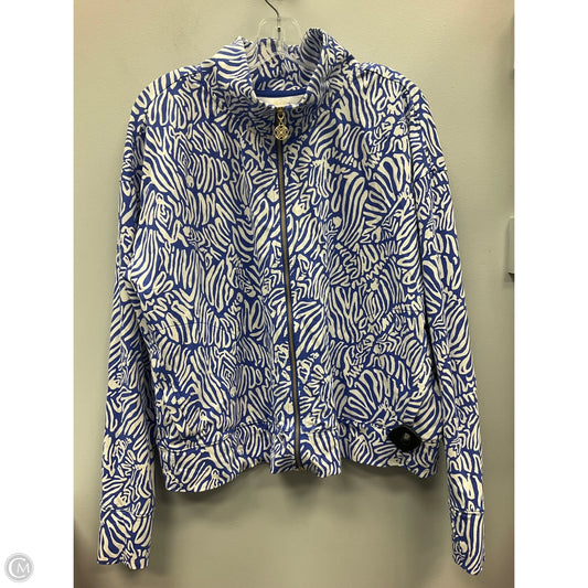 Sweatshirt Designer By Lilly Pulitzer In Blue & White, Size: Xl