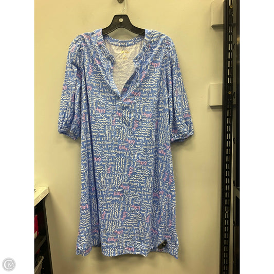 Dress Designer By Lilly Pulitzer In Blue & White, Size: Xl