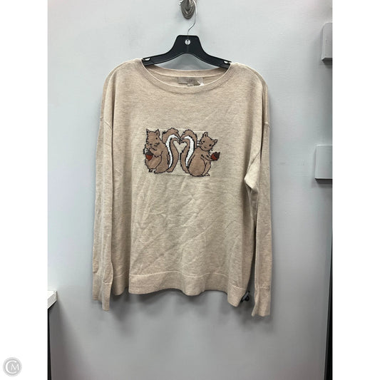 Sweater By Loft In Tan, Size: L
